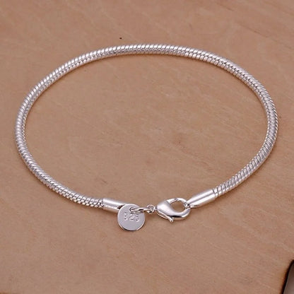 Simple Silver Bracelet with Single Candle Holder