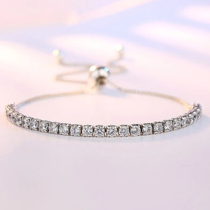 Magnificent Silver and Zirconium Bracelet