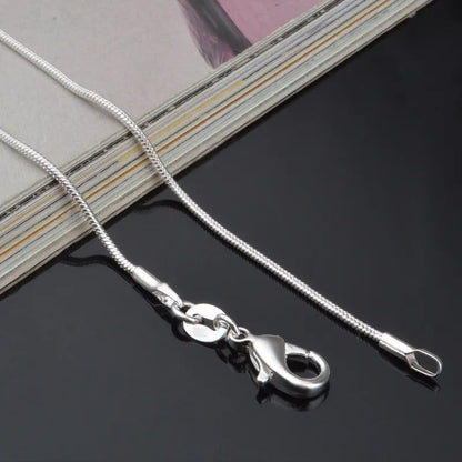 Simple Snake Chain Necklace in Silver