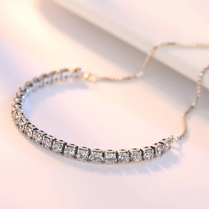 Magnificent Silver and Zirconium Bracelet