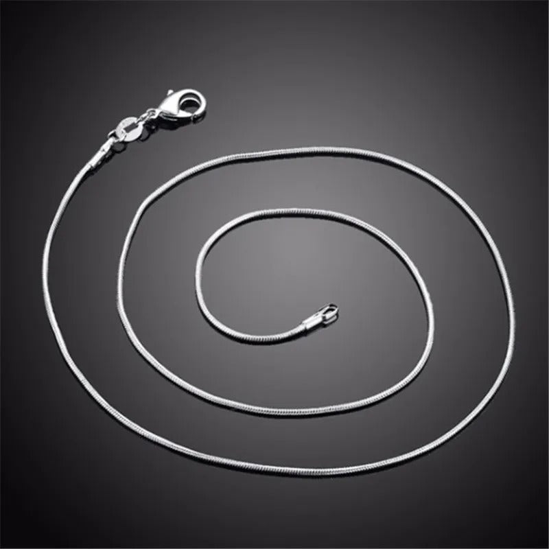 Simple Snake Chain Necklace in Silver