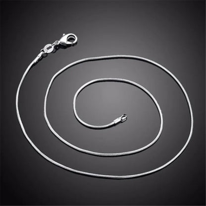 Simple Snake Chain Necklace in Silver