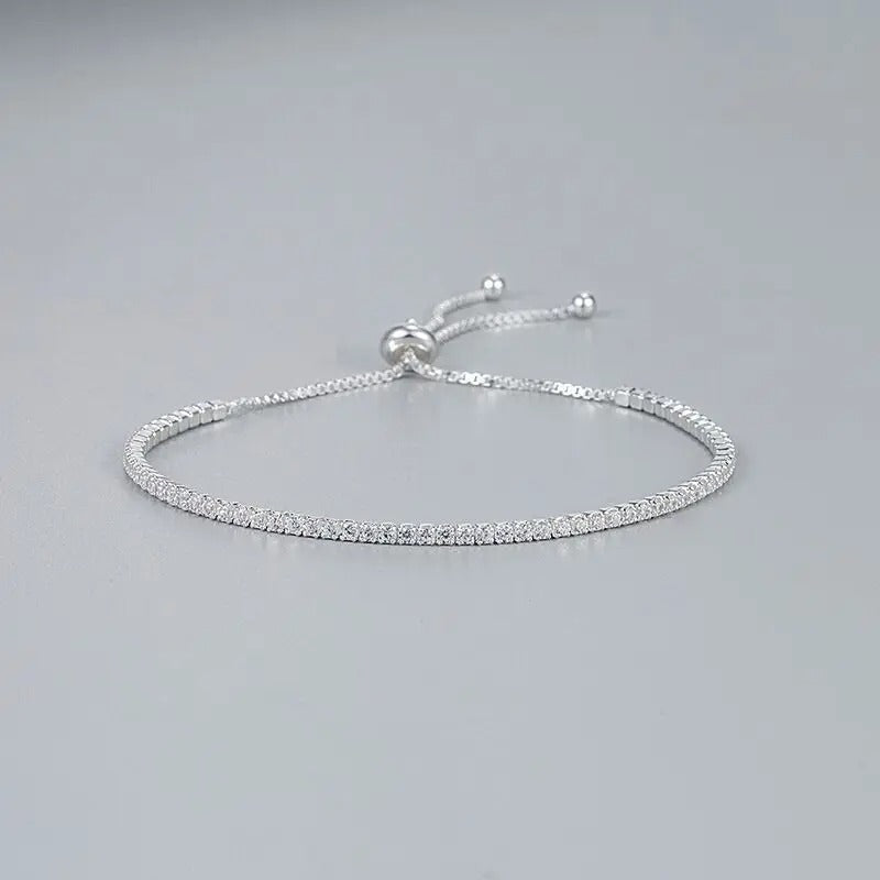 Magnificent Silver and Zirconium Bracelet
