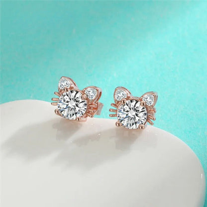 Celestial Cat Stud Earrings