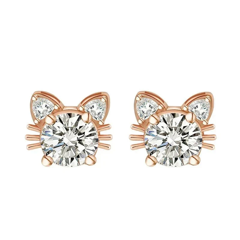 Celestial Cat Stud Earrings