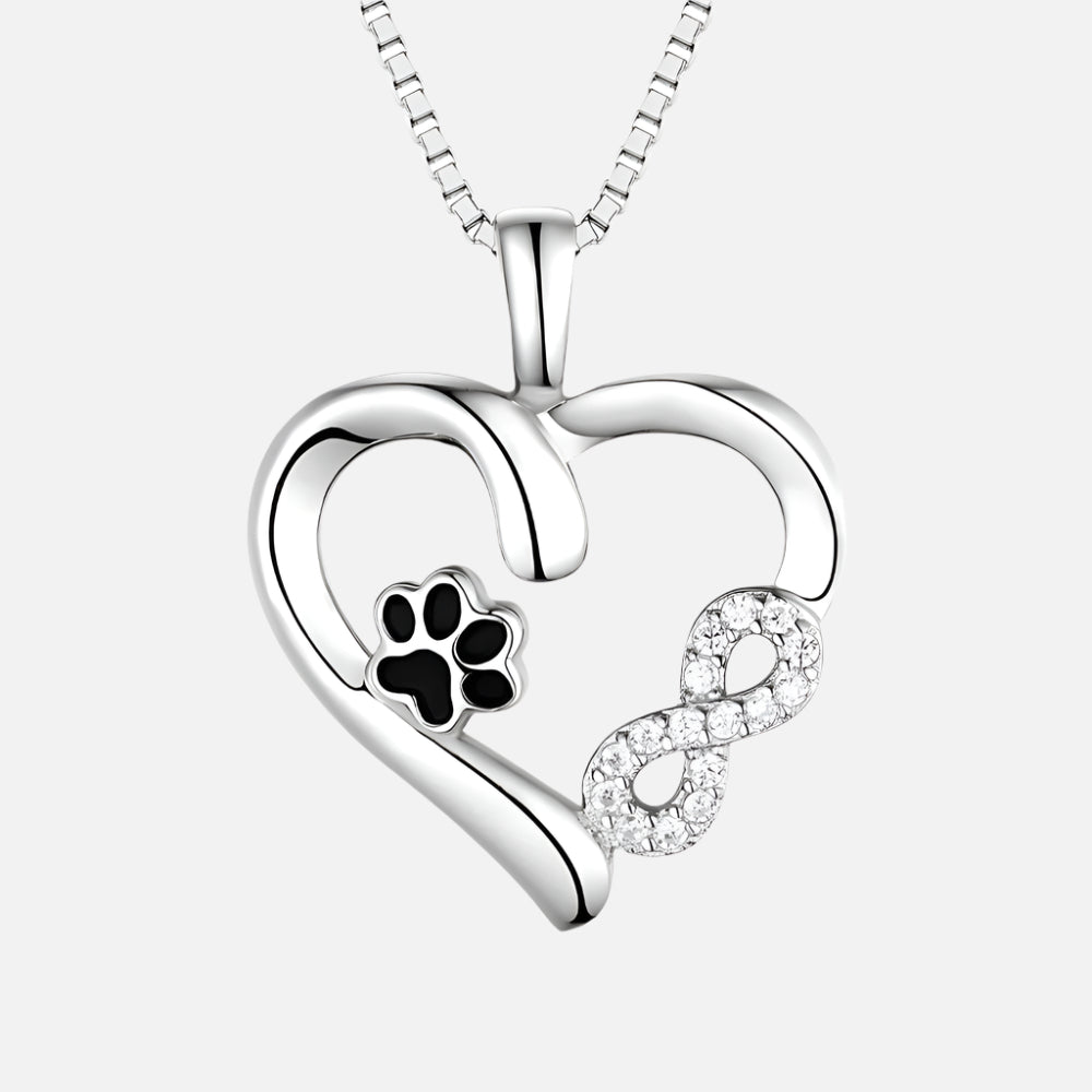 SOREA – Elegant Necklace with Paw, Heart, and Infinity Symbols for Animal Lovers