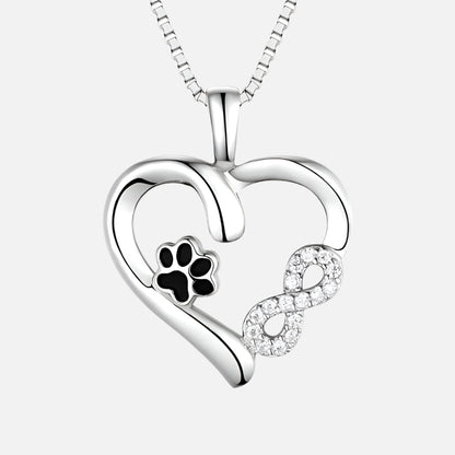 SOREA – Elegant Necklace with Paw, Heart, and Infinity Symbols for Animal Lovers