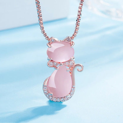 Charming Cat Pendant Necklace
